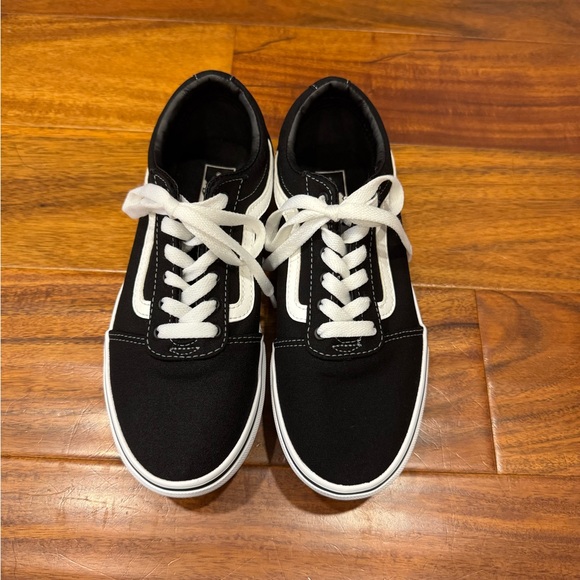 Black and White Vans Old Skool Sneakers - Picture 2 of 4